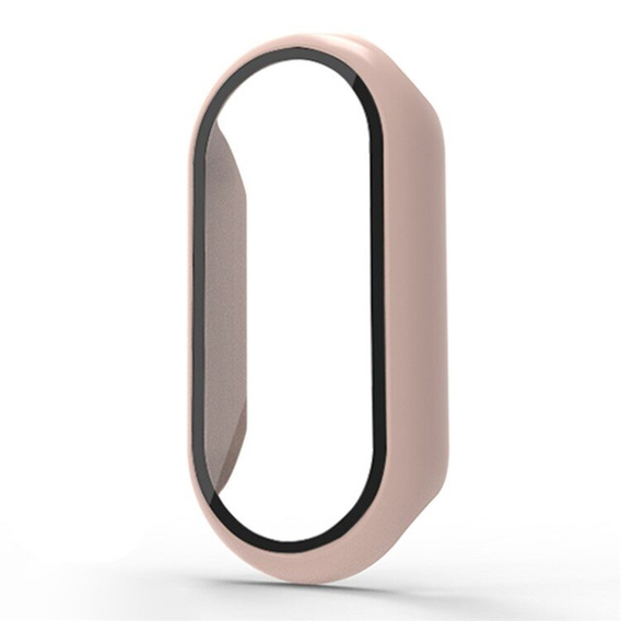 Чехол 2 в 1 + закаленное стекло для Xiaomi Smart Band 10 / 9 / 8, розовый