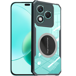 Чехол для Honor 400 Lite, с магнитной пластиной, прозрачный / черный