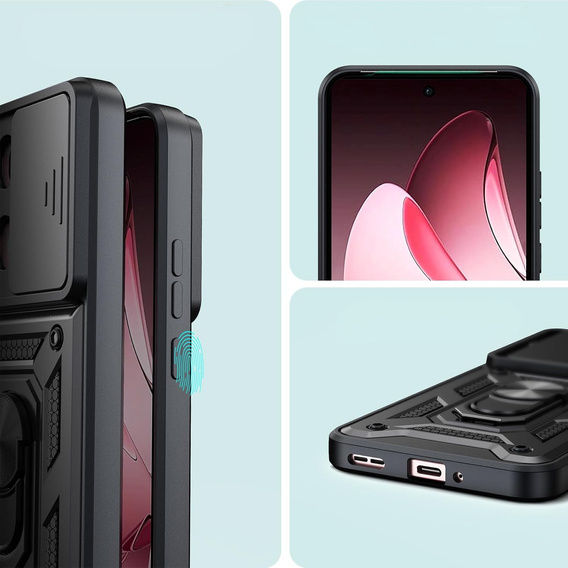Чохол NOX Camera Slide Oppo Reno 13 Pro, CamShield Slide, чорний