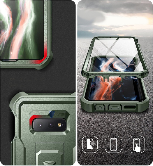 Бронированный чехол для Samsung Galaxy S10e, Dexnor Full Body, зелёный