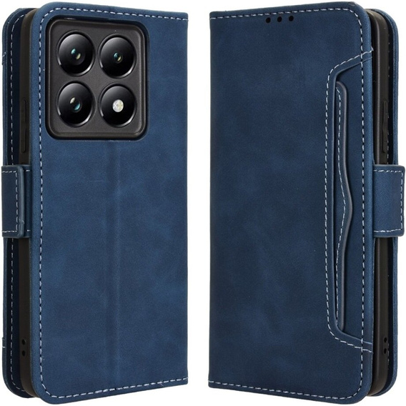 Футляр з клапаном для Xiaomi 14T, Card Slot, темно-синій