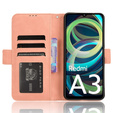 Футляр з клапаном для Xiaomi Redmi A3, Card Slot, рожевий