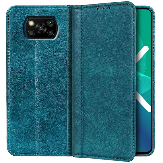 Чехол до Xiaomi Poco X3 NFC / Poco X3 PRO, Wallet Litchi Leather, зелёный