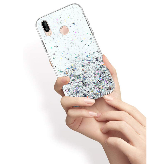 Чoхол до Huawei P20 Lite, Glittery, прозорий