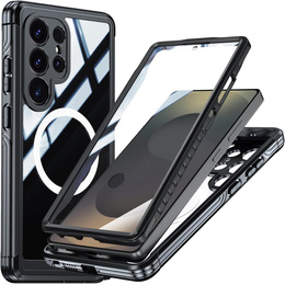 Чохол для Samsung Galaxy S25 Ultra, Shockproof, зі склом, для MagSafe, чорний