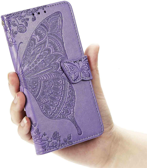 Откидной чехол для Honor 400 5G, Butterfly, фиолетовый
