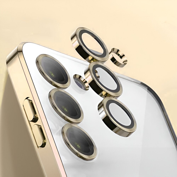 Чохол для Samsung Galaxy S24 FE, Electro MagSafe, золотий + Скло на екран
