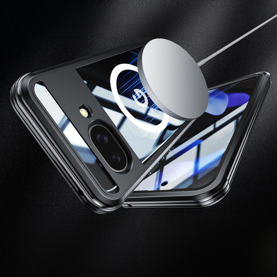 Чехол для Google Pixel 9A, Shockproof, со стеклом, для MagSafe, чёрный