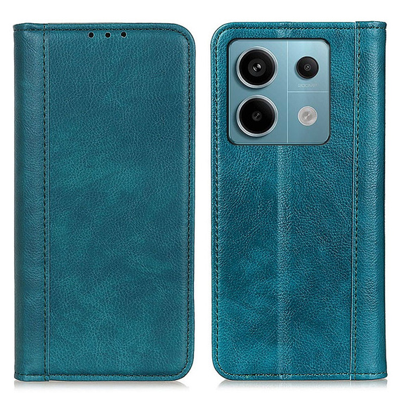 Чехол до Xiaomi Redmi Note 13 Pro 5G, Wallet Litchi Leather, зелёный