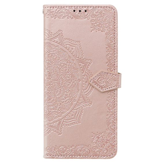 Откидной чехол для Oppo A38 4G / Oppo A18 4G, Mandala, розовый rose gold