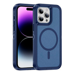 Чехол с рамкой для iPhone 14 Pro, для MagSafe, синий