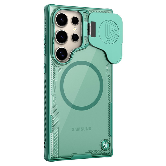Чехол для Samsung Galaxy S24 Ultra, бронированный Nillkin, Icelade Prop, для Magsafe, зелёный