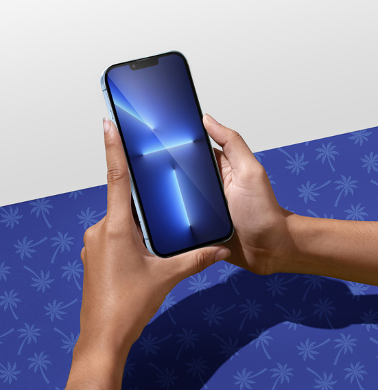 Закаленное стекло Diamond Palm для iPhone 13/13 Pro/16e