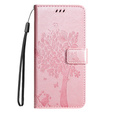 Чехол с откидной крышкой для Xiaomi 13T / 13T Pro, дерево, розовый rose gold