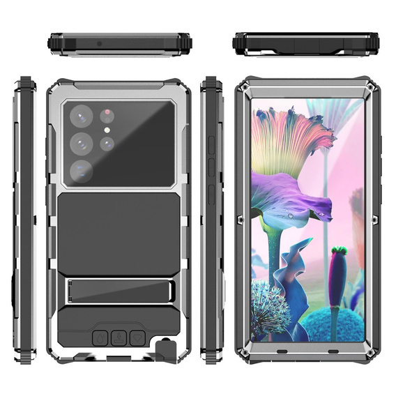 Чохол для Samsung Galaxy S23 Ultra, R-JUST, броньований, сріблястий