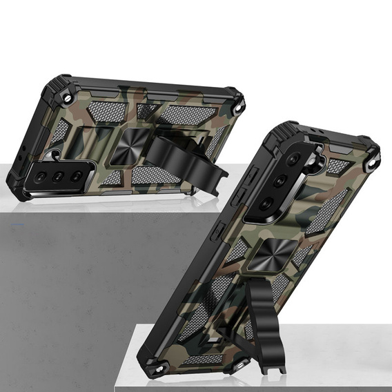 Чехол до Samsung Galaxy S22 5G, Armor Kickstand, зелёный