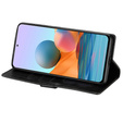 Откидной чехол для Samsung Galaxy A35 5G, Wallet Zipper Pocket Glittery, чёрный