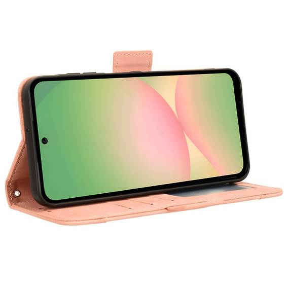 Футляр з клапаном для Samsung Galaxy A56, Card Slot, рожевий