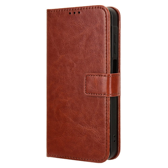Футляр з клапаном для Samsung Galaxy M55 5G, Crazy Horse Wallet, коричневий