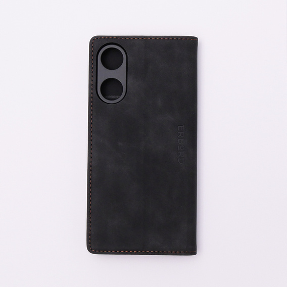 Чохол для Oppo A78 5G, ERBORD Vintage, гаманець з клапаном, чорний