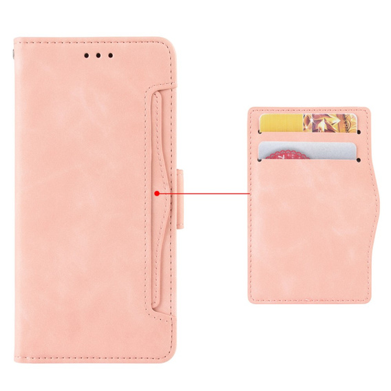 Откидной чехол для Xiaomi Poco F7 Pro, Card Slot, розовый