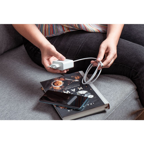 Зарядное устройство Forcell USB-A / 2x USB-C 3.45A GaN 70W PD QC 4.0, серый
