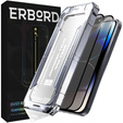 2x Загартоване захисне скло для iPhone 16e / 14 / 13 / 13 Pro, ERBORD 9H Easy App Anti-Peep
