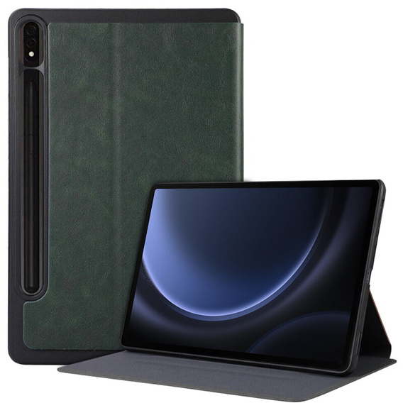 Чехол для Samsung Galaxy Tab S9 FE+ Plus, Smartcase с местом для стилуса, зелёный