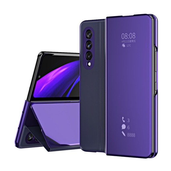 Чехол до Samsung Galaxy Z Fold3 5G, Clear View, фиолетовый