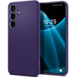 Чохол Spigen для Samsung Galaxy S24, Liquid Air, фіолетовий + 9H Tempered Glass