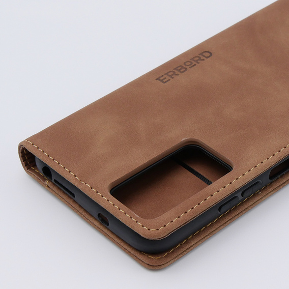 Чохол для Xiaomi Redmi Note 12S, ERBORD Vintage, гаманець з клапаном, коричневий