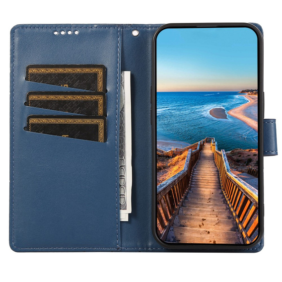 Чехол с откидной крышкой для Realme 12 Pro 5G / 12 Pro+ 5G, Leather Line Wallet, синий