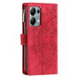 Чохол-книжка для Xiaomi Redmi Note 13 Pro 4G / Xiaomi Redmi Note 14S / Xiaomi Poco M6 Pro 4G, Mandala, червоний