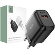 Tech-Protect C20W QC3.0 Универсальное зарядное устройство USB-A USB-C, Black