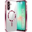 Чехол для Samsung Galaxy A26, Electro MagSafe, розовый rose gold + стекло для экрана
