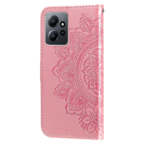Чохол-книжка для Xiaomi Redmi Note 12 4G, Mandala Flower, рожевий