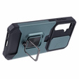 Броньований чохол для Samsung Galaxy S23 FE, Camera Slide Card Slot, чорний + скло 9H