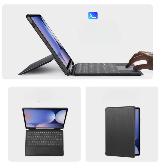 Чехол-клавиатура для Samsung Galaxy Tab S8 Ultra / S9 Ultra / S10 Ultra, Dux Ducis DK Series, черный