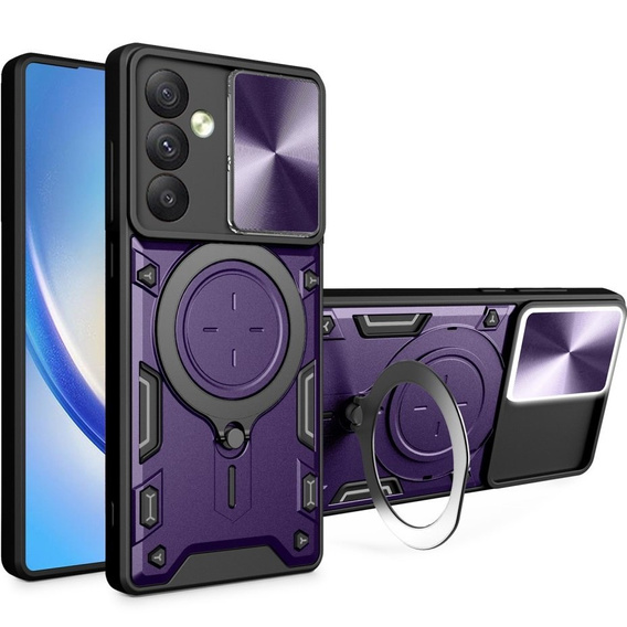 Бронированный чехол для Samsung Galaxy A54 5G, CamShield Slide, фиолетовый