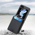 Чохол для Samsung Galaxy Z Flip7 FE / Z Flip6, Card Slot Ring Case, чорний