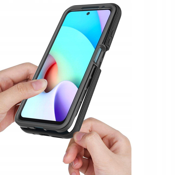 Чехол для Xiaomi Redmi 10, Shockproof, с пленкой, синий