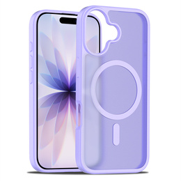 Матовый чехол для iPhone 17, для MagSafe, полупрозрачный фиолетовый
