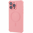 Силиконовый чехол для iPhone 15 Pro Max, для MagSafe, розовый