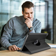 Чехол для iPad 10.9 2022 10 Gen TB330FU 10.95", вращающийся на 360, чёрный