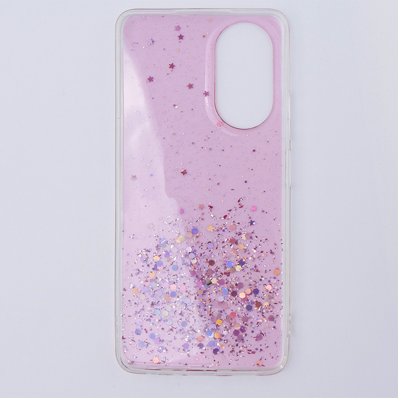 Чехол до Oppo A58 4G, Glittery, розовый
