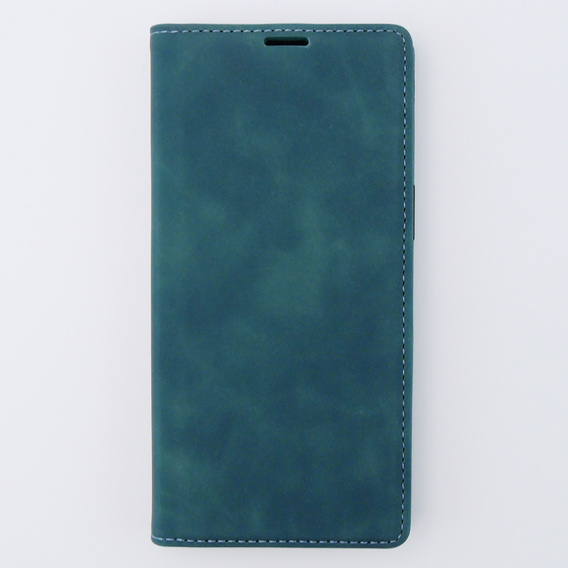 Чехол для iPhone 15 Pro, ERBORD Vintage, бумажник с клапаном, синий