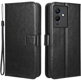 Откидной чехол для Infinix Note 12 5G, Crazy Horse Wallet, чёрный