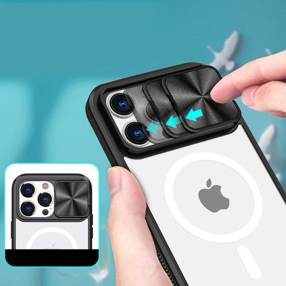 Чoхол до iPhone 14 Pro Max, Slide Camera Magsafe, чорний
