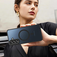 Матовый чехол для Samsung Galaxy A17 5G, для MagSafe, полупрозрачный черный