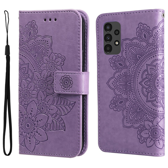Чохол-книжка для Samsung Galaxy A13 4G, Mandala Flower, фіолетовий